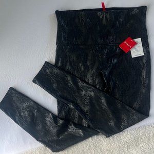 BRAND NEW WITH TAGS - Spanx Faux Leather Legging in Lace Pattern